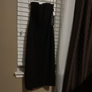Elegant Black Strapless Dress